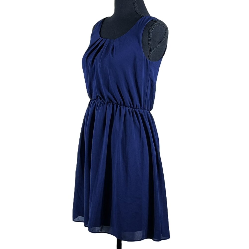 Navy Blue Fit & Flare Dress by "By & By", Extra Small - Picture 2 of 5